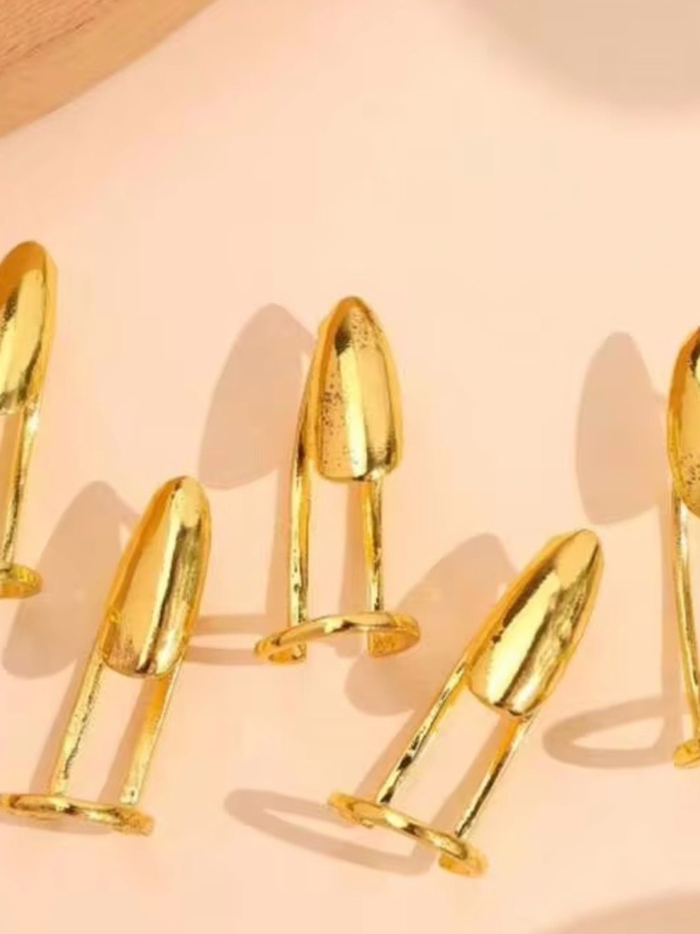 Metallic Gold Press-On Nail Set for Women — High-Shine Luxe Finish